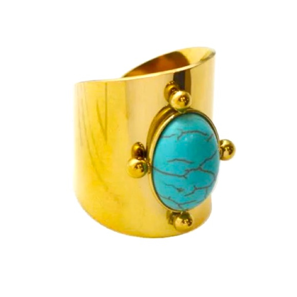 🍒3/$30 New Vintage-Inspired Turquoise Wraparound Adjustable Ring